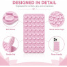 3 Pièces Ventouse Téléphone Portable Support Coque Ventouse Silicone Double Face Pour Selfies Voiture Noir Blanc Rose