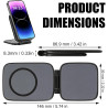 MEISO 2 Pièces Support Téléphone Voiture, Magnétique Porte Téléphone Voiture, Ultra-Thin Adjustable Foldable, Smartphone Aimants