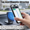 MEISO 2 Pièces Support Téléphone Voiture, Magnétique Porte Téléphone Voiture, Ultra-Thin Adjustable Foldable, Smartphone Aimants