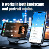 MEISO 2 Pièces Support Téléphone Voiture, Magnétique Porte Téléphone Voiture, Ultra-Thin Adjustable Foldable, Smartphone Aimants