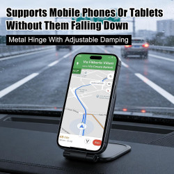 MEISO 2 Pièces Support Téléphone Voiture, Magnétique Porte Téléphone Voiture, Ultra-Thin Adjustable Foldable, Smartphone Aimants