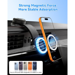 CloudValley Flexible Support Telephone Voiture pour Magsafe, Rotatif à 360°, double design d’adhésion, Support Telephone pour iP
