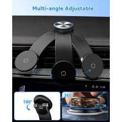CloudValley Flexible Support Telephone Voiture pour Magsafe, Rotatif à 360°, double design d’adhésion, Support Telephone pour iP