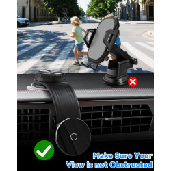CloudValley Flexible Support Telephone Voiture pour Magsafe, Rotatif à 360°, double design d’adhésion, Support Telephone pour iP