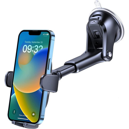 Support de téléphone pour voiture, tableau de bord, pare-brise réglable, support de camion, support GPS pour iPhone, Samsung, to