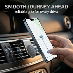 [Lot de 3] Support Téléphone Voiture Magnétique, Aimant Puissant Porte Téléphone Voiture pour Grille d'Aération, Support Smartph
