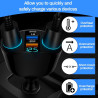 Adaptateur Allume-Cigare USB-C pour Voiture, Charge Ultra-Rapide 66 W QC3.0 avec Rotation à 360°, Charge simultanée de Plusieurs