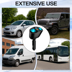 Adaptateur Allume-Cigare USB-C pour Voiture, Charge Ultra-Rapide 66 W QC3.0 avec Rotation à 360°, Charge simultanée de Plusieurs