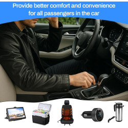 Adaptateur Allume-Cigare USB-C pour Voiture, Charge Ultra-Rapide 66 W QC3.0 avec Rotation à 360°, Charge simultanée de Plusieurs