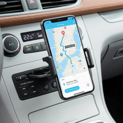 Support Telephone Voiture CD Support GPS Voiture pour Fente CD Porte GPS Voiture 360 Degres Reglable Support Navigation GPS Stab