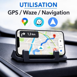 Générique Support Téléphone Tableau de Bord Compatible Tesla Model 3 Highland – Support Smartphone Silicone Antidérapant – Insta
