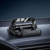 Support de téléphone pour voiture avec tête rotative et ventouse haute adhérence pour fixation fiable sur le tableau de bord et 