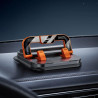 Support de téléphone pour voiture avec tête rotative et ventouse haute adhérence pour fixation fiable sur le tableau de bord et 