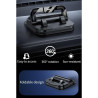 Support de téléphone pour voiture avec tête rotative et ventouse haute adhérence pour fixation fiable sur le tableau de bord et 