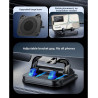 Support de téléphone pour voiture avec tête rotative et ventouse haute adhérence pour fixation fiable sur le tableau de bord et 