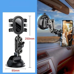 Support de téléphone universel pour enregistrement vidéo - Support de téléphone de voiture à ventouse - Pour pare-brise et fenêt