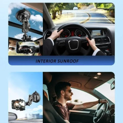 Support de téléphone universel pour enregistrement vidéo - Support de téléphone de voiture à ventouse - Pour pare-brise et fenêt