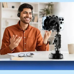 Support de téléphone universel pour enregistrement vidéo - Support de téléphone de voiture à ventouse - Pour pare-brise et fenêt