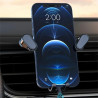 Support de téléphone magnétique pour téléphone portable - Support pour smartphone - Support de voiture pour iPhone - Noir