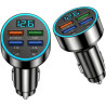 Chargeur Allume Cigare, Allume Cigare USB C Puissance 66W, Adaptateur Allume Cigare 6 Ports, Chargeur Voiture Rapide 66W, Prise 