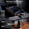 Chargeur de voiture intelligent et traceur GPS [certifié MFi ] : chargeur rapide double USB-C/A 20 W avec localisation Apple « O