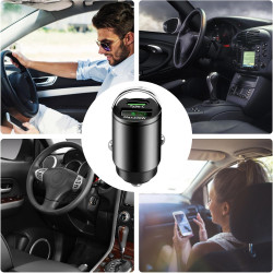 Chargeur de voiture à brancher | Chargeur de voiture 100 W avec deux sorties de charge - Chargeur de téléphone USB pour voitures