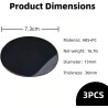 3 Disques Adhésifs Ø73 mm pour Support Téléphone Auto À Ventouse – Plaques Tableau De Bord 3,6 mm Effet Miroir, Résistantes À La