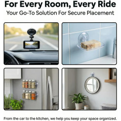 3 Disques Adhésifs Ø73 mm pour Support Téléphone Auto À Ventouse – Plaques Tableau De Bord 3,6 mm Effet Miroir, Résistantes À La