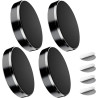 Lot de4 Supports Magnétiques Ronds pour Voiture, Porte‑Téléphone Adhésif Universel, Aimants Puissants pour Tableau de Bord, Comp
