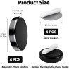 Lot de4 Supports Magnétiques Ronds pour Voiture, Porte‑Téléphone Adhésif Universel, Aimants Puissants pour Tableau de Bord, Comp