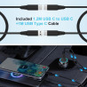 63W Chargeur Voiture et Câble pour iPhone 17/17 Pro/17 Pro Max/Air/16/16Pro/16e/15 17e/15 Plus/15Pro Max/16 Promax,Double Port(U
