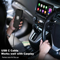 63W Chargeur Voiture et Câble pour iPhone 17/17 Pro/17 Pro Max/Air/16/16Pro/16e/15 17e/15 Plus/15Pro Max/16 Promax,Double Port(U