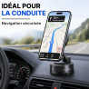 Support Téléphone Voiture Magnétique et à Aspiration – Fixation Ultra Stable Anti-Chute – Compatible MagSafe iPhone, Samsung, An
