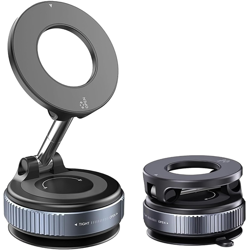 Support Téléphone Voiture, Magnetique Support Telephones Ventouse, Porte Telephone Voiture Aimanté Réglable à 360°d'Aspiration M