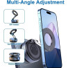Support Téléphone Voiture, Magnetique Support Telephones Ventouse, Porte Telephone Voiture Aimanté Réglable à 360°d'Aspiration M