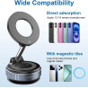 Support Téléphone Voiture, Magnetique Support Telephones Ventouse, Porte Telephone Voiture Aimanté Réglable à 360°d'Aspiration M