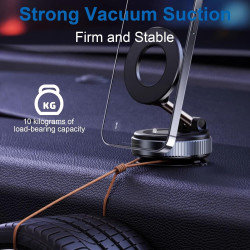 Support Téléphone Voiture, Magnetique Support Telephones Ventouse, Porte Telephone Voiture Aimanté Réglable à 360°d'Aspiration M