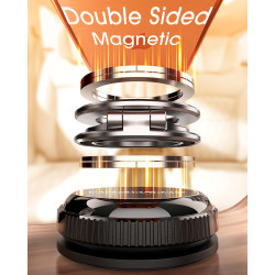 YLLZI Support Telephone Voiture, Support Magnétique pour iPhone 17 16 15 14 13 12 Pro Max Plus, 360° Rotation Porte Voiture pour