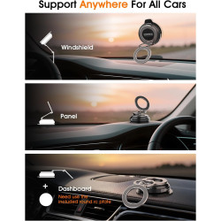YLLZI Support Telephone Voiture, Support Magnétique pour iPhone 17 16 15 14 13 12 Pro Max Plus, 360° Rotation Porte Voiture pour
