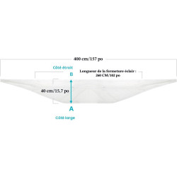 HOOMEE 400CM Tissu De Calfeutrage pour Fenêtres pour Climatiseur Mobile et Sèche-Linge - Fonctionne avec Toutes Les Unités de Cl