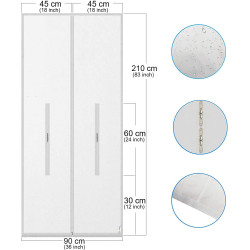 HOOMEE Joint de Portes Coulissantes pour Climatiseur Mobile et Sèche-Linge, 90x210 CM
