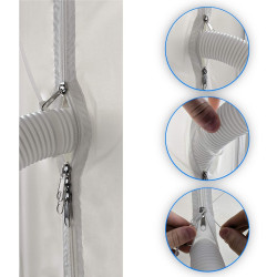 HOOMEE Joint de Portes Coulissantes pour Climatiseur Mobile et Sèche-Linge, 90x210 CM