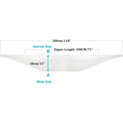 HOOMEE 300CM Tissu De Calfeutrage pour Fenêtres pour Climatiseur Mobile et Sèche-Linge - Fonctionne avec Toutes Les Unités de Cl