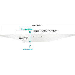 HOOMEE 500CM Tissu De Calfeutrage pour Fenêtres pour Climatiseur Mobile et Sèche-Linge - Fonctionne avec Toutes Les Unités de Cl