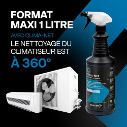 Errecom Clima-Net, Format Maxi 1 Litre, Cleaner for Air Conditioners, A/C Filters, Coils, and Outdoor Units