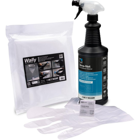 Errecom Kit Nettoyage Climatisation avec 1 Clima-Net Détergent Climatisation, Filtres, Batteries à Ailettes et Unités Externes 1