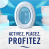 Febreze Petit Coin, Désodorisant WC En Continu (7.5ml x5), Parfum Pureté de Coton, Combat Les Odeurs, Fraîcheur Jusqu'à 50 Jours