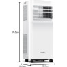 COMFEE Climatiseur Mobile 3-EN-1, Capacité de 8000 BTU/heure, Refroidissement, Ventilation, Déshumidification