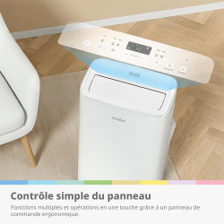COMFEE Climatiseur Mobile 4-EN-1, Capacité de 12000 BTU/heure, Refroidissement, Ventilation, Chauffage, Déshumidification