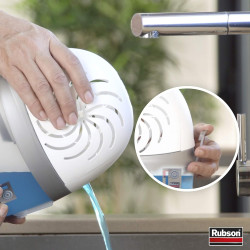 Rubson Recharges Pure Tab pour absorbeur d'humidité AERO 360° (4 x 450 g) – Recharges neutres anti-humidité & anti-odeur pour dé